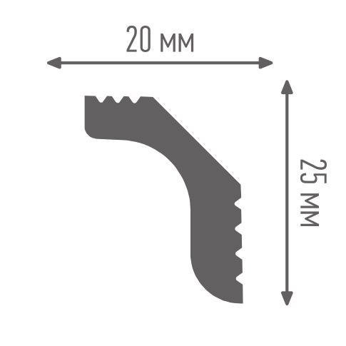 Плинтус потолочный Плинтекс C 20/25 (232) 2,0 м