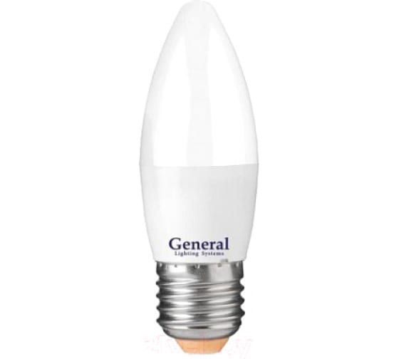 Лампа светодиод. General свеча GLDEN-CF-7-230-E27-6500